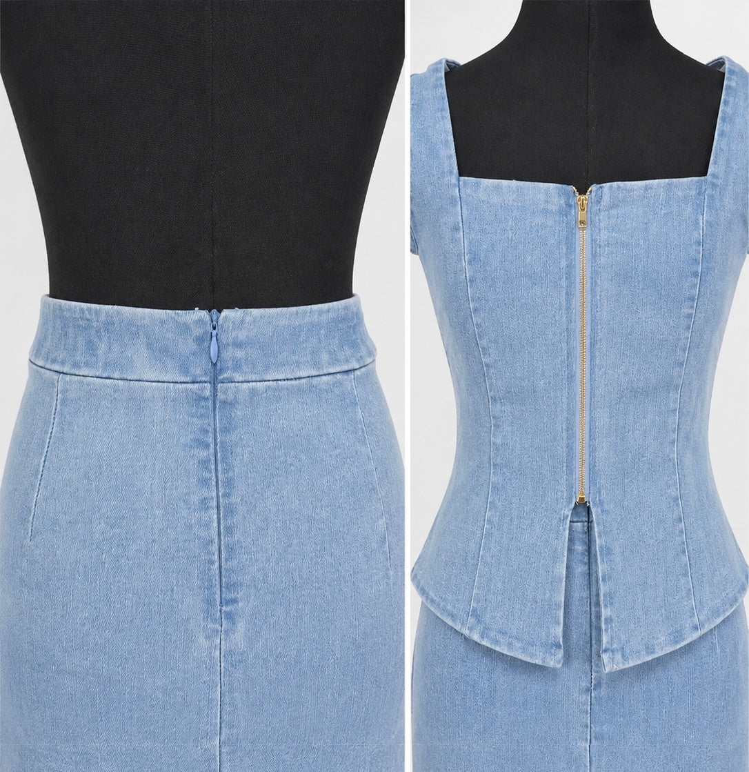 Denim Muse Gold Detail Set