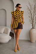 Golden Stripe Statement Shirt
