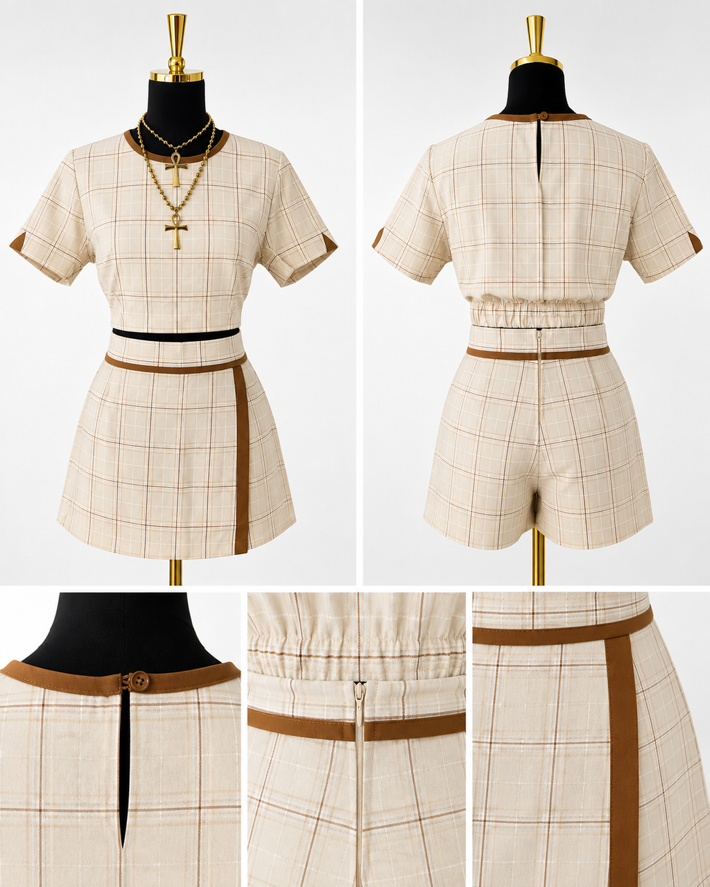 Plaid Chic Two-Piece Set