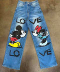 Mickey & Minnie Love Wide-Leg Jeans