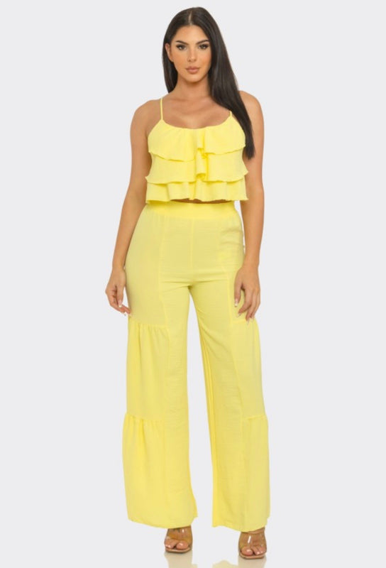 Bella Ruffle Two-Piece Set