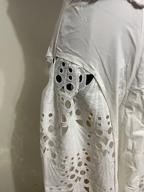 Eyelet Corset White Pant Set